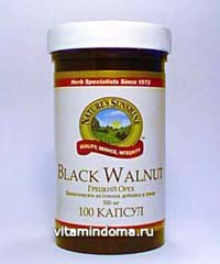 Черный орех / Blak Walnut (Блэк Волнат) • 100 капс. / (NSP / Nature's Sunshine Products / НСП)
